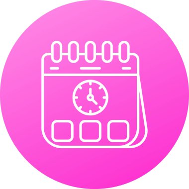 Bir saat simgesinin vektör illüstrasyonu