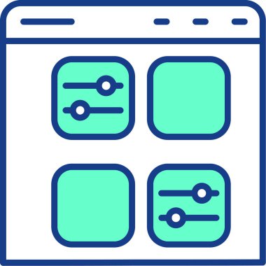 Web simgesi, basit vektör illüstrasyonu