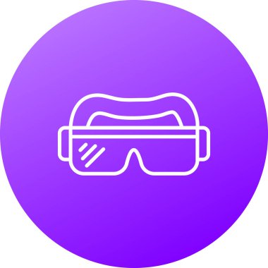 Gözlük Web simgesi, basit vektör illüstrasyonu