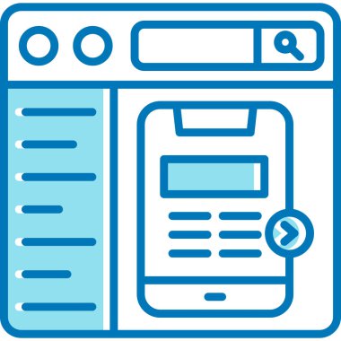 Tarayıcı tarayıcı internet simgesi - taslak biçimi