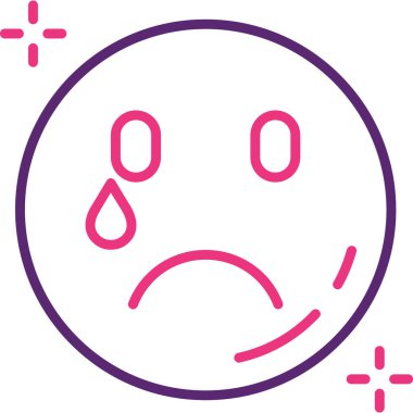 Üzücü simge vektör illüstrasyonu