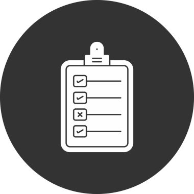 trend biçimi izole edilmiş arkaplanda kontrol listesi simgesi