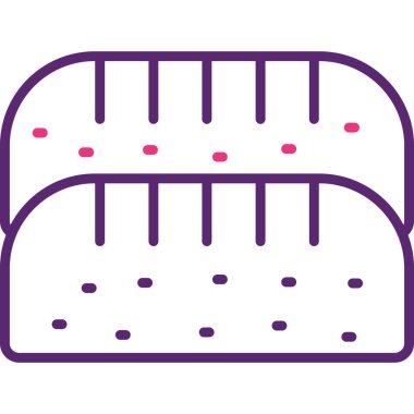 ekmek simgesi, vektör illüstrasyonu