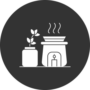 Bitki simgesinin vektör illüstrasyonu