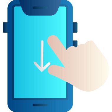 Bir telefon simgesi ile el