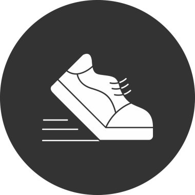 Koşu ayakkabısı simgesinin illüstrasyon vektörü grafiği