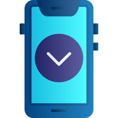 Cep telefonu web simgesi, vektör çizim