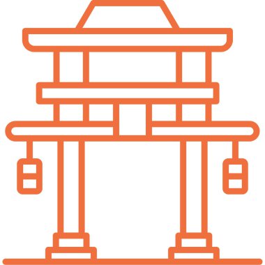 mimari yapı ikonu ana hatlar biçiminde