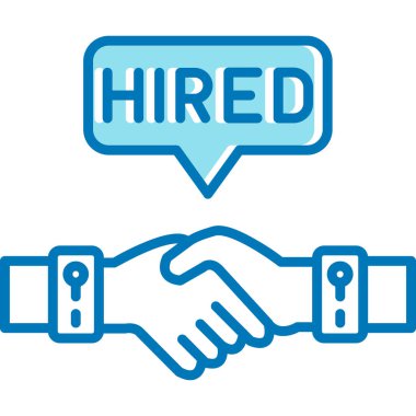 Renkli vektör simgesi işe alma işi