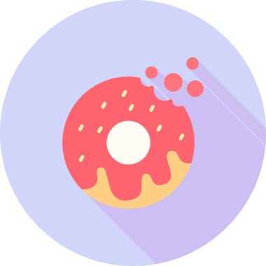 donut. Web simgesi basit illüstrasyon