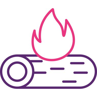 Yangın. Web simgesi basit illüstrasyon