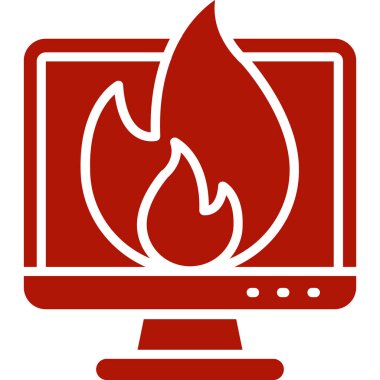 Yangın. Web simgesi basit illüstrasyon