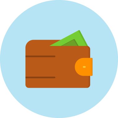 Cüzdan Düz Vektör Simgesi