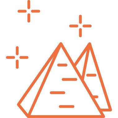 Modern piramit simgesinin vektör çizimi