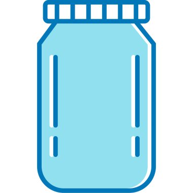 Kavanoz Doldurulmuş Işık Vektörü Simgesi Tasarımı