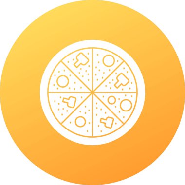 Pizza simgesinin vektör illüstrasyonu