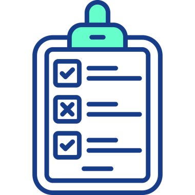 Kontrol listesi. Web simgesi basit tasarım