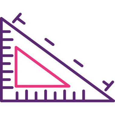 Cetvel simgesi. Web için vektör simgelerinin özet çizimi
