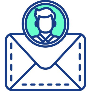 E-posta. Web simgesi basit illüstrasyon