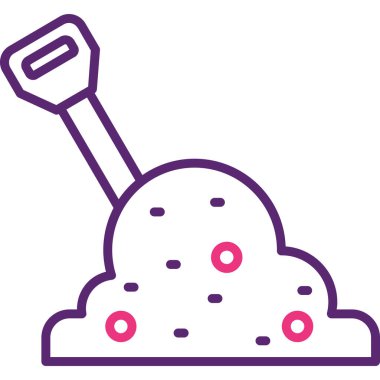 Bir kürek simgesinin vektör çizimi