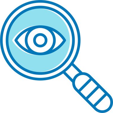 Büyütme cam vektör simgesi. Özet biçimi düz semboldür.