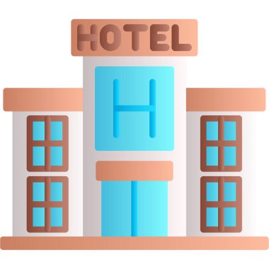 Otel vektör simgesi oluşturuluyor