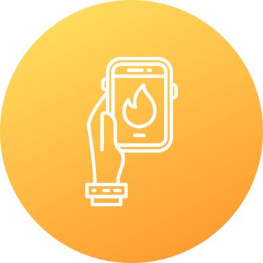 yakıt vektör renk çizgisi simgesi