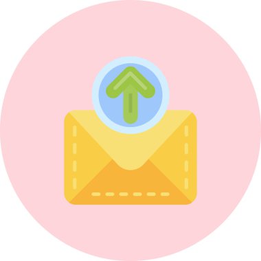 Zarf. Web simgesi vektör illüstrasyonu