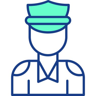 Asker. Web simgesi basit tasarım