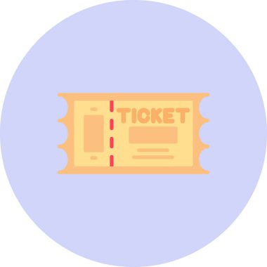 Bilet. Web simgesi basit illüstrasyon
