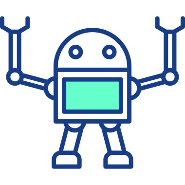 Robot simgesinin vektör illüstrasyonu