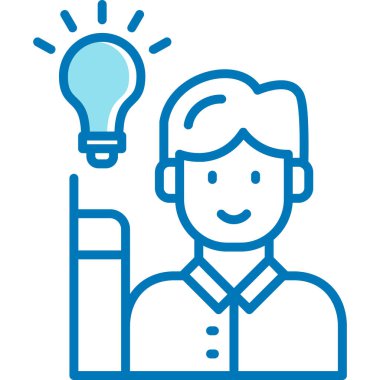 Adam fikri ampul simgesi