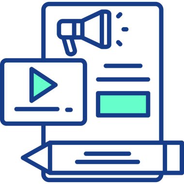 video simgesi, vektör illüstrasyonu basit tasarım