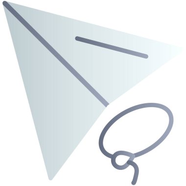 Bir düzlem simgesinin vektör çizimi