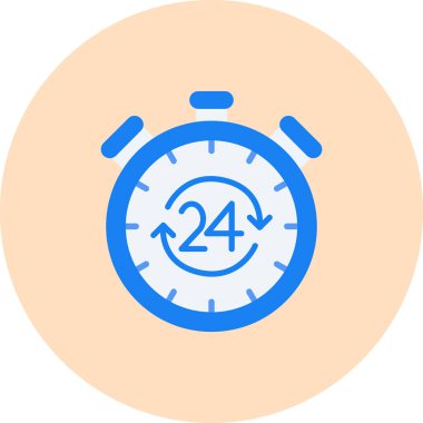 Saat simgesinin vektör illüstrasyonu