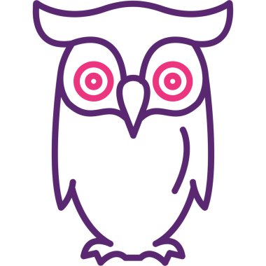 Baykuş simgesi vektör illüstrasyonu