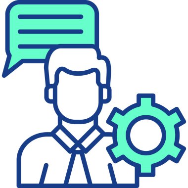 Konuş. Web simgesi basit illüstrasyon