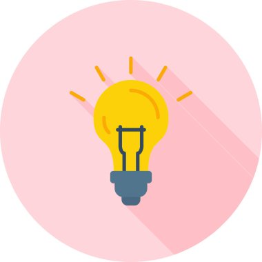 Ampul. Web simgesi basit illüstrasyon