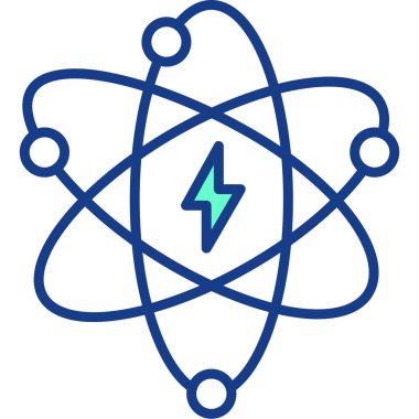 atom. Web simgesi basit illüstrasyon