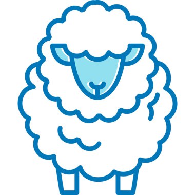 Koyun. Web simgesi basit illüstrasyon