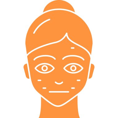 Yüz ifadesi olan kadın, illüstrasyon, beyaz arka planda vektör..