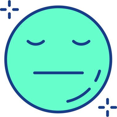 Üzgün Emoji. Basit illüstrasyon