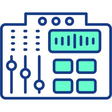 Donanım. Web simgesi basit illüstrasyon