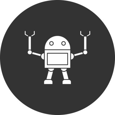 Robot simgesinin vektör illüstrasyonu