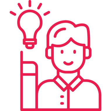 Fikir modern simgesi, vektör illüstrasyonu