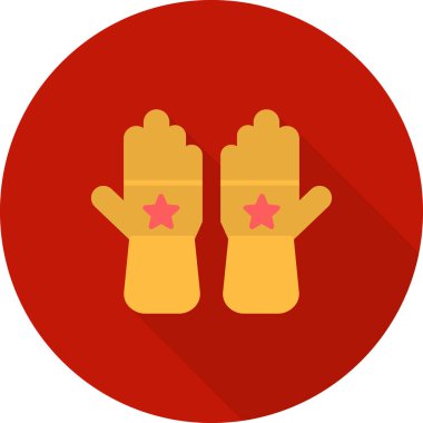 Düz tarzda boks eldiveni simgesi