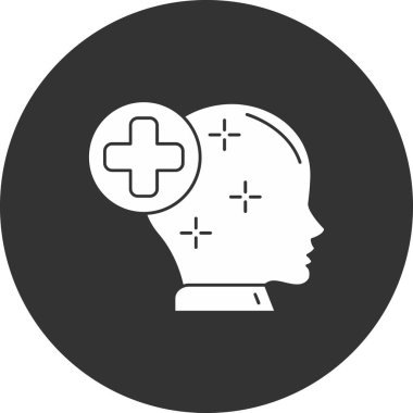 Beyin. Web simgesi basit illüstrasyon