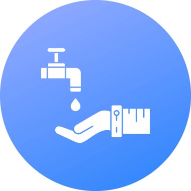 Su musluğu simgesinin vektör illüstrasyonu