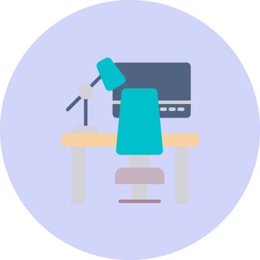 Masa. Web simgesi basit illüstrasyon