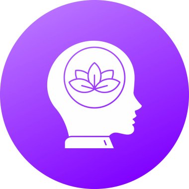 Lotus ikonu olan bir kadının vektör çizimi